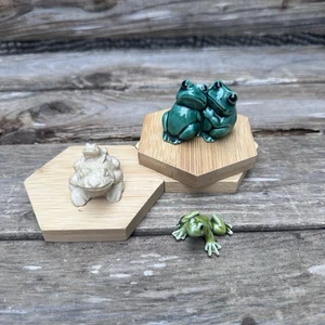 Miniature Dollhouse Fairy Garden Frog Lot - Picture 1 of 6