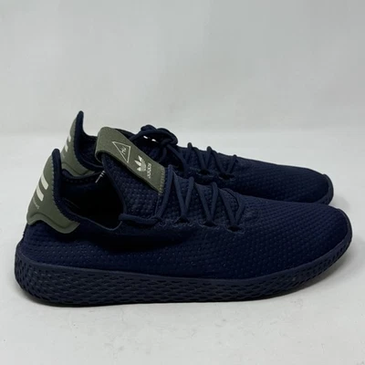 Adidas Pharrell Tennis Hu College Shoes Sneakers Mens 9 Navy Blue Lightweight - Image 1 of 4