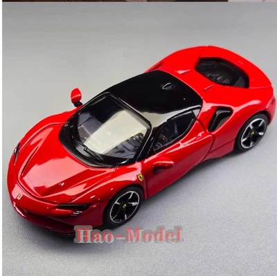 Enfeites de presentes de exibição de metal fundido liga modelo carro Stradale Ferrari SF90 Stradale BBR 1:64 - Imagem 1 de 4