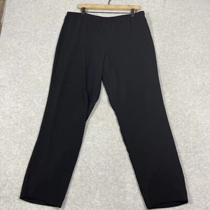 Eileen Fisher System Womens Straight Leg Pants Size XL Side Zip Black Minimalist - Picture 1 of 10
