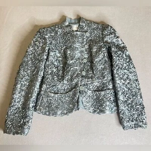 Armani Collezioni Texured Blazer, Size 4 Made in Italy silk - Picture 1 of 16