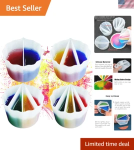 Versatile Silicone Paint Pouring Cups - 2 to 5 Compartments for Easy Mixing - Picture 1 of 8