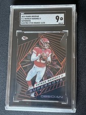 2019 Obsidian Supernova Die Cut Electric Etch Orange 14/35 Patrick Mahomes SGC 9