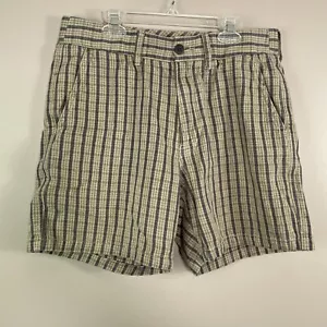 Madewell Hemp Cotton Printed Shorts Mens Small 30x6 Striped Heavy Thick - Picture 1 of 4