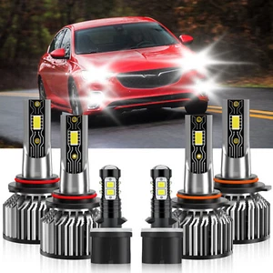 For Buick Regal 1997-2004 6Pcs LED Headlight Bulb Hi/Low+Fog Light Combo White - Picture 1 of 12