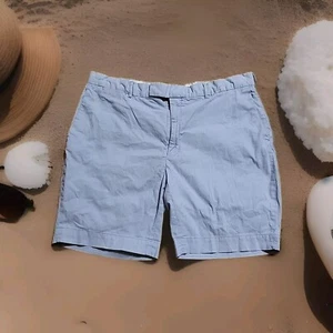 Polo Ralph Lauren Stretch Straight Fit Chino Shorts 38" X 8" Blue White - Picture 1 of 17