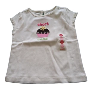 Gymboree TEA FOR TWO Short Cake Tee Shirt White Top 18-24 M - Picture 1 of 6