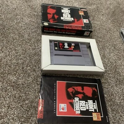 The Hunt for Red October Super Nintendo SNES    with manual and box us model - Image 1 of 4