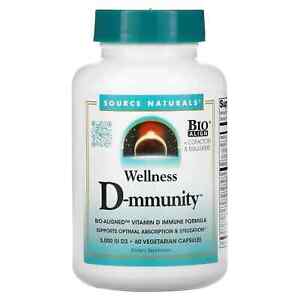 Source Naturals Wellness D-mmunity Vitamin D Immune Formula, 6,000 IU, 60 Vcaps