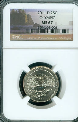 2011 D OLYMPIC PARKS QUARTER NGC MS67 2ND FINEST GRADE  .  - Image 1 of 2