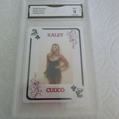 KALEY CUOCO PENNY THE BIG BANG THEORY FRENCH STYLE PLAYING CARD AC GRADED 9 L@@K - Image 1 of 2