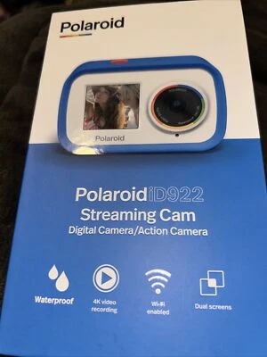 Polaroid ID922 Streaming Cam Digital/Action Waterproof Camera - Blue - NEW - Image 1 of 2