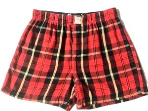 AMERICAN EAGLE AE Mens Red Plaid Cotton Flannel Boxer Shorts sz S Underwear - Picture 1 of 9