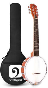 Vangoa 26" 6 String Mini Banjo-guitar Portable Banjitar Beginner Kit 