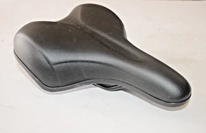 Comfort Hybrid Bike Saddle 250/200mm Black 425g Cruiser MTB eBike USA Shipper - Picture 1 of 11