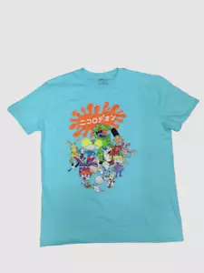 $35 Nickelodeon Men's Blue Short-Sleeve Crew-Neck Graphic T-Shirt Size Large - Picture 1 of 1