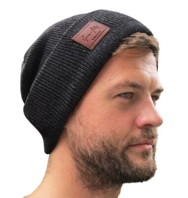 Gorro Plegable - Gorros Sombrero Acrílico Puños para Mujer o para Hombre Carbón Foto 1 de 4