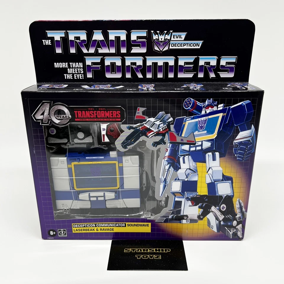 Hasbro Transformers Retro 40th Anniversary G1 Soundwave - Laserbeak - Ravage