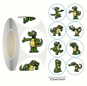 Dinosaur Expression Reward Stickers 2.5cm 50/100pc Kids Craft Journal Teacher
