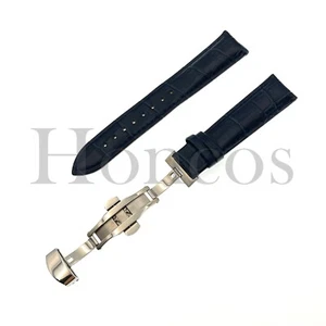 12-24MM Watch Band Strap Leather  Deployment Butterfly Fits for Tissot Dark Blue - Picture 1 of 5