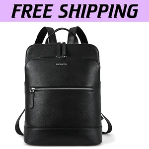 Elegant 15.6'' Leather Laptop Backpack Purse for Women - Stylish & Functional - Picture 1 of 8
