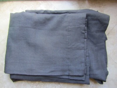 Set of 4 Pottery Barn 100% Belgian Flax Curtain Panel 50"x108" in charcoal gray - Image 1 of 3