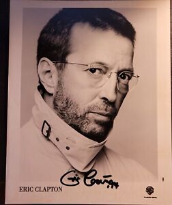 Eric Clapton music royalty superstar hand signed 8x10" b/w
