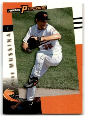 1998 PINNACLE PERFORMERS MIKE MUSSINA BALTIMORE ORIOLES #34 - Image 1 of 2
