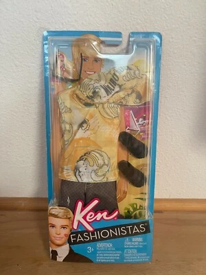 Nuevo Barbie Fashionistas Ken Muñeca Conjunto Ropa Pantalones Cortos Sandalias Gafas de sol Nuevo en caja Foto 1 de 2