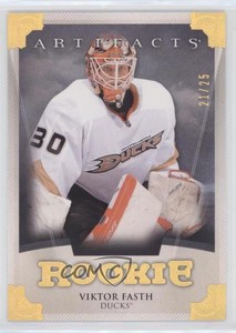2013-14 Upper Deck Artifacts Rookies Spectrum /25 Viktor Fasth #198 Rookie RC