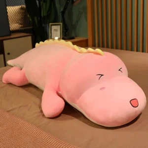Big Crocodile Pink 32 Inch Stuffed Animal Plush Toys Toddler Kids Fluffy Dolls - Picture 1 of 4
