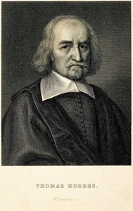 THOMAS HOBBES *IMÁN NEVERA 2X3* AUTOR FILÓSOFO CONTRATO SOCIAL LEVIATÁN - Imagen 1 de 2