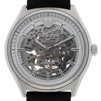 RELOJ ARMANI AR-60003 Zeta Mechanico esqueleto SS/cuero AT Foto 1 de 4