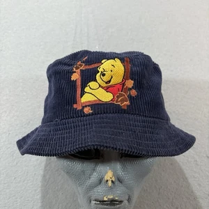 Vintage Winnie Puuh Cord Fischerhut ERWACHSENE blau Einheitsgröße 90er Jahre Y2K - Bild 1 von 10