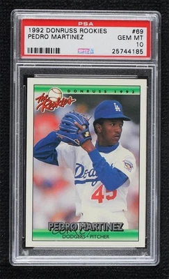 1992 Donruss The Rookies Pedro Martinez #69 PSA 10 GEM MT RC HOF - Image 1 of 2