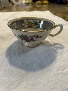 Tazza da tè vintage Lenox Ming Birds P16 Fine China vecchia crema con piedi - Foto 1 di 5