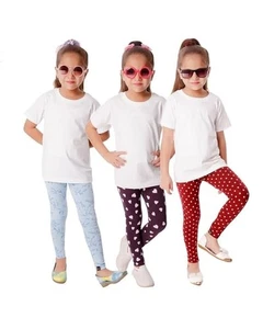 Premium dehnbare bedruckte Leggings für Mädchen/Kinder (3er Pack) - Bild 1 von 60