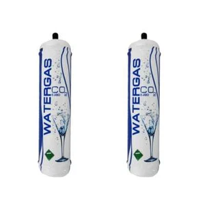 2x CO2 Flaschen 600gr Einweg Watergas mit Anschluss M11x1 für Frizzanwasser... - Bild 1 von 1