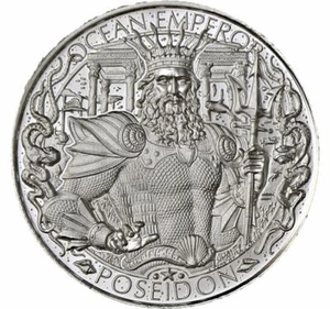 ATLANTIS Lost City Series 1 oz .999 Silver Round POSEIDON - IN CAPSULE - Picture 1 of 3