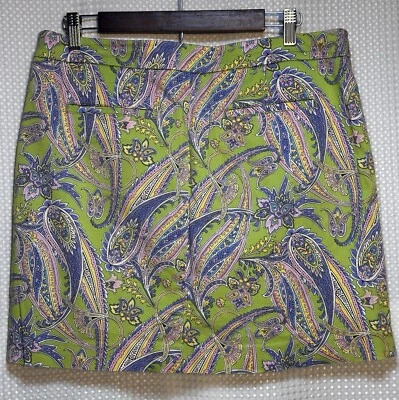 Ralph Lauren Golf Verde Rosa Paisley Estampado Skort Talla 12, ¡Excelente Estado! Foto 1 de 4