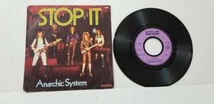 Rare Minimoog ANARCHIC SYSTEM STOP IT Vtg 1970s French Euro Press 45 Record - Picture 1 of 4