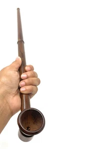 17 Zoll lang handgeschnitzt Churchwarden gerader Stamm Hobbitpfeife Gandalpfeife - Bild 1 von 4