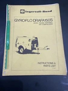 COMPRESOR DE AIRE INGERSOLL RAND DRAFA150S LIBRO DE INSTRUCCIONES PIEZAS MANUAL FORD - Imagen 1 de 9