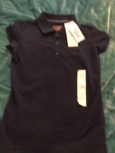 Cat & Jack Uniform Polo Shirt navy Blue Girl’s NWT sz S 6/6X - Picture 1 of 3