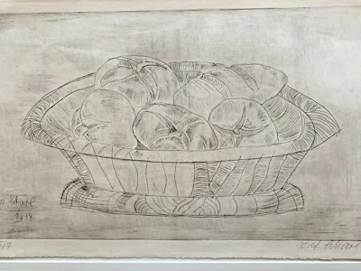 Josef Scharl Semmeln im Korb große signierte Radierung 1934 selten  - Bild 1 von 4