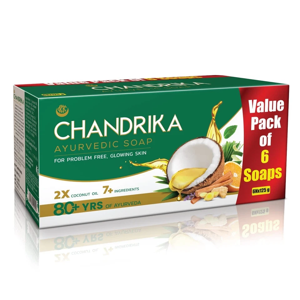 Chandrika Ayurvedic Soap Classic| Radiant Skin| For All Skin Types| 125g