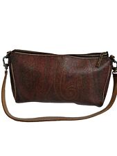 ETRO MILANO Vintage Light Weight Coated Canvas Baggett Bag