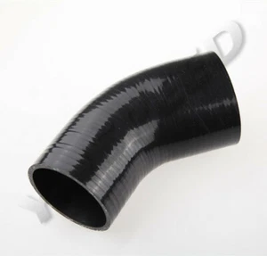 45 Degree 2.5" ID To 2'' ID Turbo Silicone Hose Coupler Intercooler Pipe Black - Picture 1 of 6