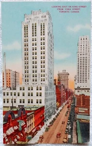 VTG 1920s Toronto 🇨🇦 Postcard King Street Looking East from York Old Cars EUC - Picture 1 of 2