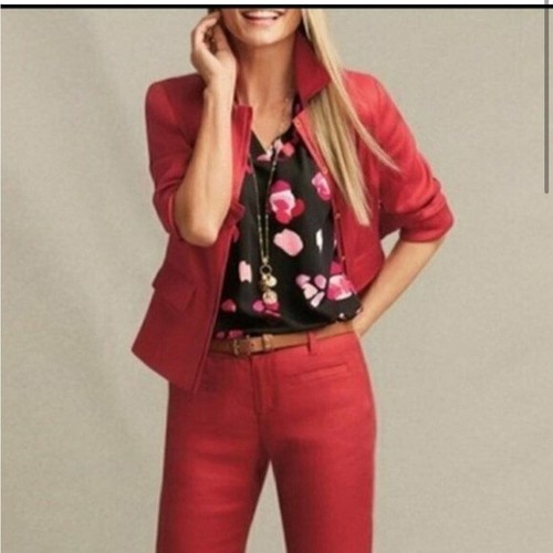 VALENTINO Giacca Cabi Valentine blazer misto lino #5472 rosso grande